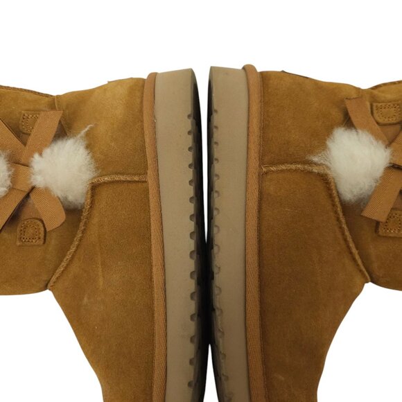 Koolaburra UGG Victoria Short Boots Womens Size 9 Suede Leather Chestnut 1015874 - Picture 16 of 16